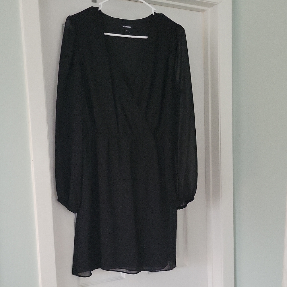 Express Black Long Sleeve Dress